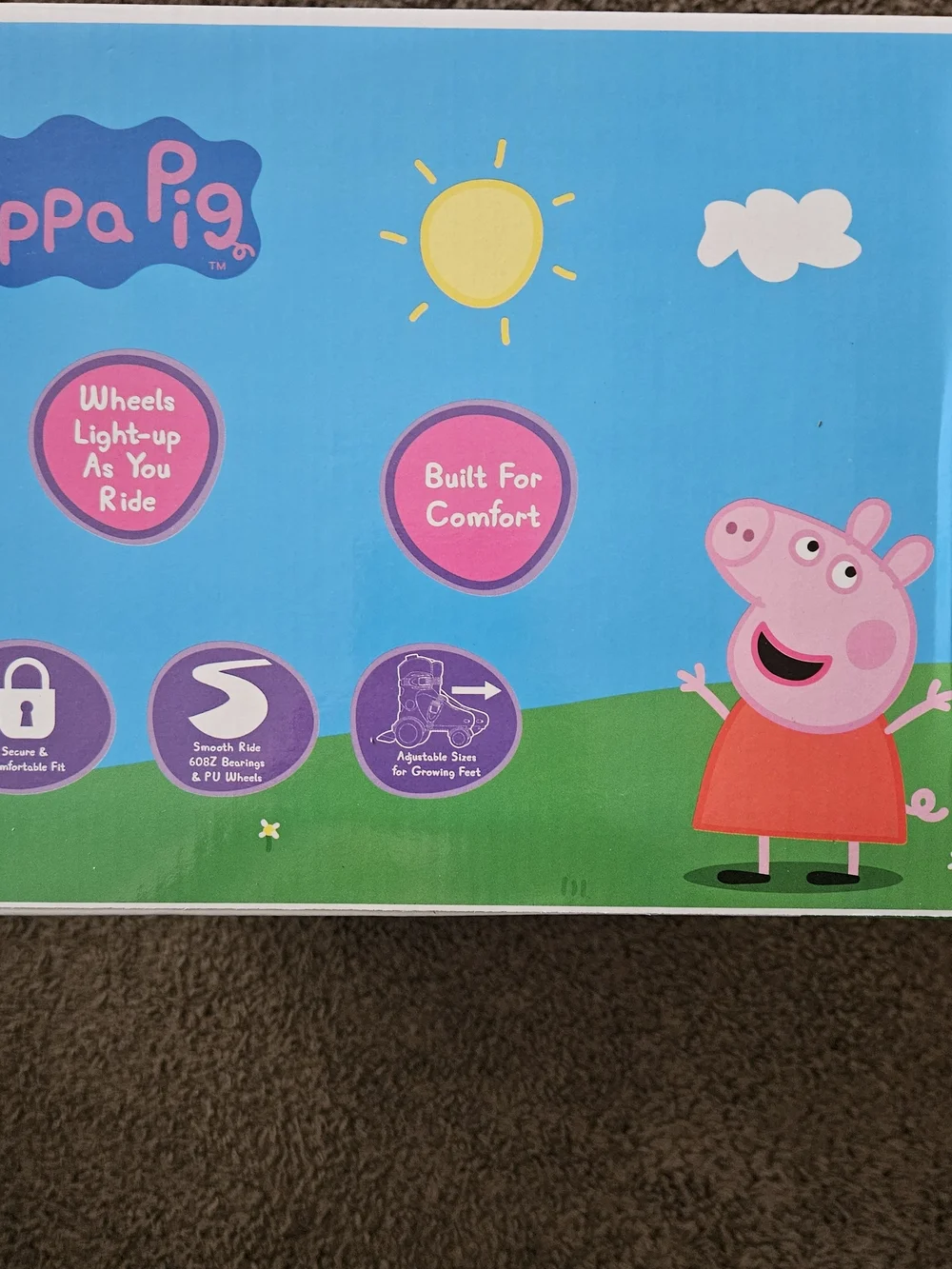 Peppa Pig Pink Blue Trainer Roller Skates